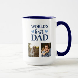 World's Best Dad 2 photo collage coffe Mug マグカップ