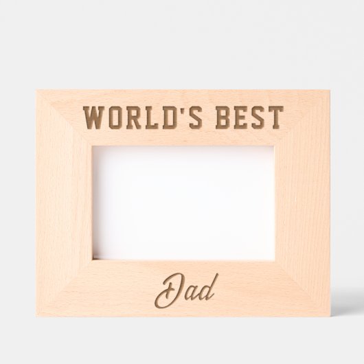 World's Best DAD Engraved Frames レーザー彫刻フレーム (正面)