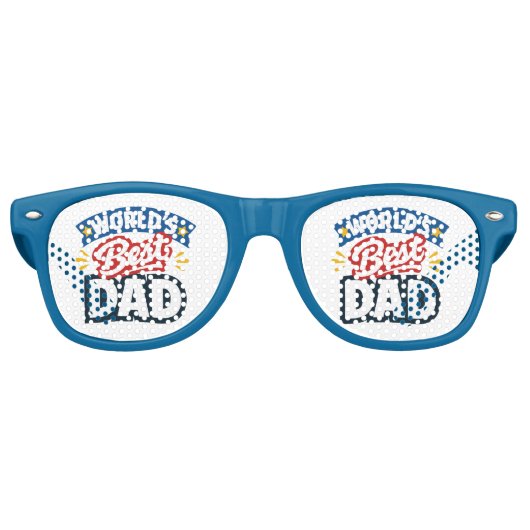 World's best Dad Father's Day レトロサングラス (正面)