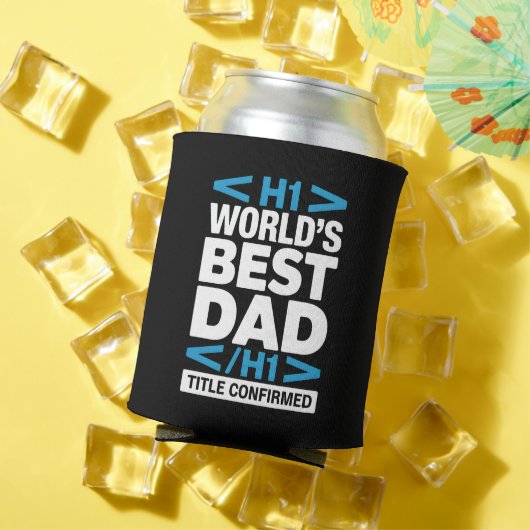 World's Best Dad H1 HTML Code Drink 缶クーラー (インサイチュ 夏)