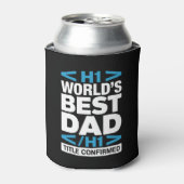 World's Best Dad H1 HTML Code Drink 缶クーラー (缶正面)