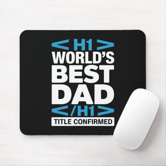 World's Best Dad H1 HTML Programmer Desk マウスパッド (マウス)