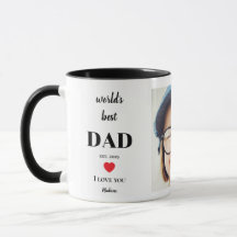 Worlds Best Dad I Love You Custom Kids Photo White