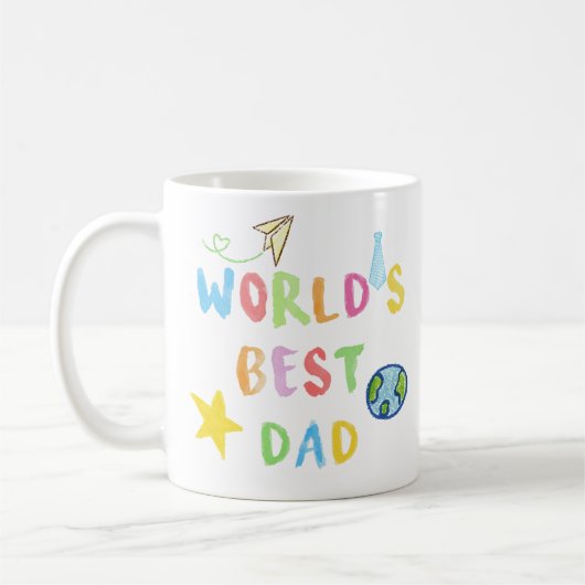 World's Best Dad Mug コーヒーマグカップ (左)