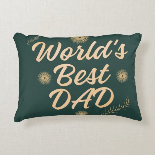 World's Best Dad  Simple Typography Fathers アクセントクッション (正面)