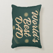 World's Best Dad  Simple Typography Fathers アクセントクッション (正面(垂直))