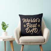 World's Best Dad  Simple Typography Fathers クッション (椅子)