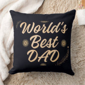 World's Best Dad  Simple Typography Fathers クッション (ブランケット)