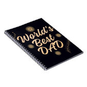 World's Best Dad  Simple Typography Fathers ノートブック (右側)