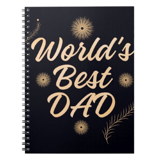 World's Best Dad  Simple Typography Fathers ノートブック (正面)