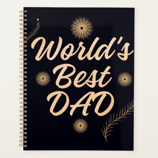 World's Best Dad  Simple Typography Fathers プランナー手帳 (正面)