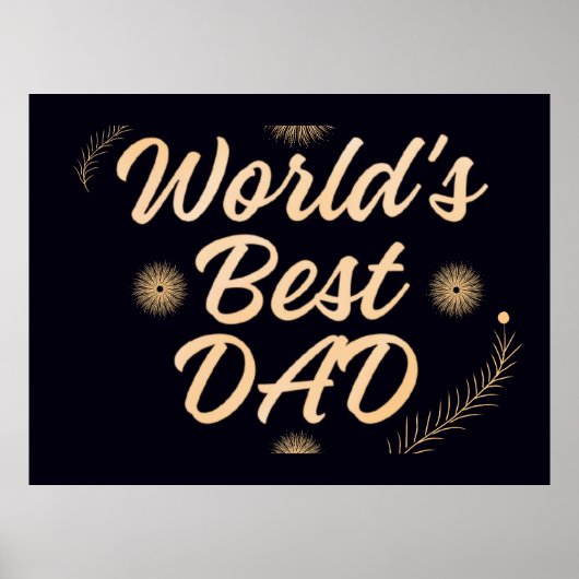World's Best Dad  Simple Typography Fathers ポスター (正面)