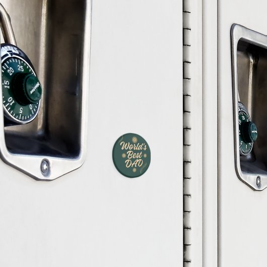 World's Best Dad  Simple Typography Fathers マグネット (インサイチュ (ロッカー))