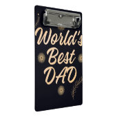 World's Best Dad  Simple Typography Fathers ミニクリップボード (アングル)