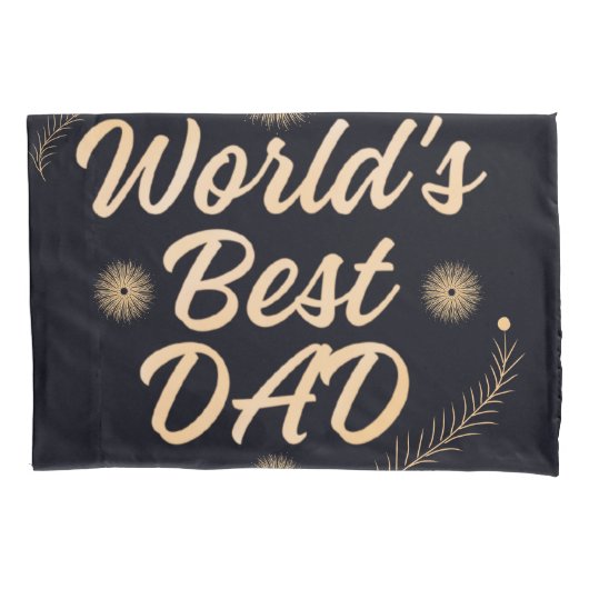 World's Best Dad  Simple Typography Fathers 枕カバー (正面)