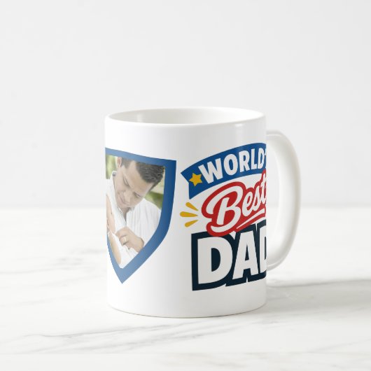 World's Best Dad with Love Custom  コーヒーマグカップ (正面右)