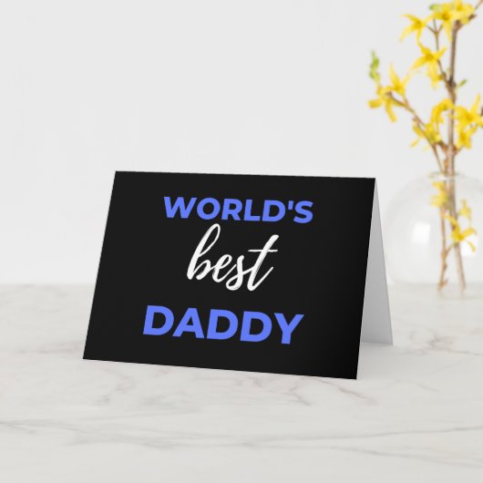 World's Best Daddy カード (黄色い花)