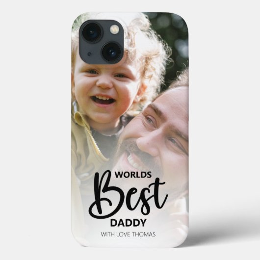 Worlds Best Daddy Modern Photo Collage Case-Mate iPhoneケース (裏面)