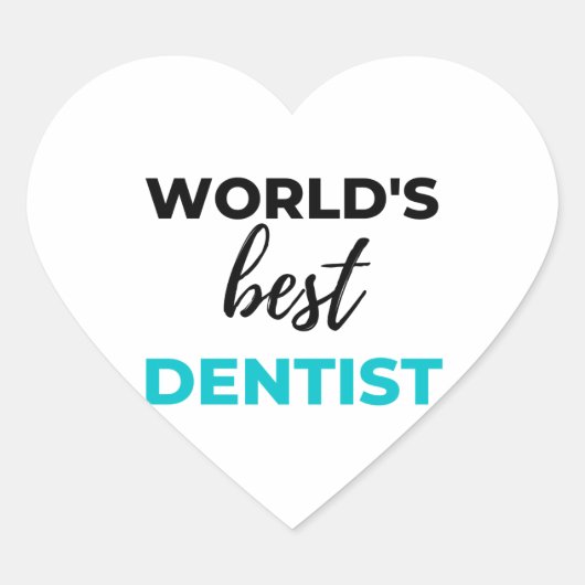 World's Best Dentist 2 ハートシール (正面)
