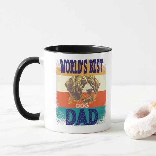 world's best dog dad マグカップ (ドーナツ)