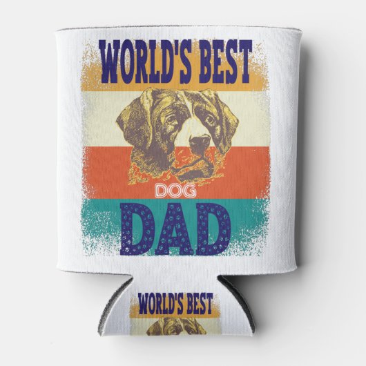 world's best dog dad 缶クーラー (正面)