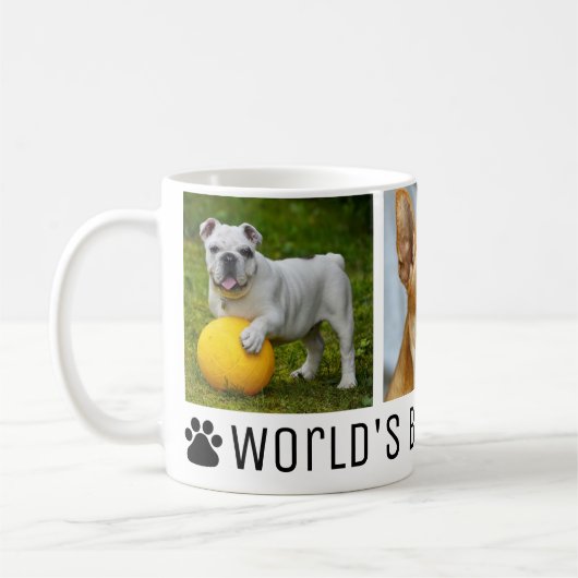 World's Best Dog Dad, Custom Photo  コーヒーマグカップ (左)
