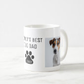 World's Best Dog Dad, Custom Photo And Name, コーヒーマグカップ (正面右)