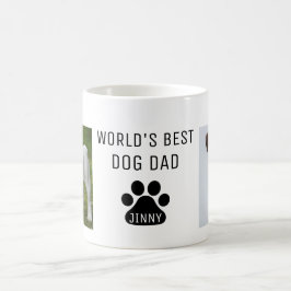 World's Best Dog Dad, Custom Photo And Name, コーヒーマグカップ