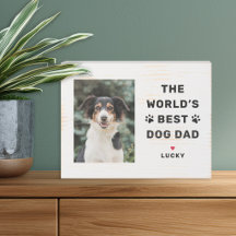 Worlds Best Dog Dad White Custom Photo