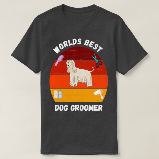 worlds best Dog groomer Dog Grooming 3 Tシャツ (デザイン正面)