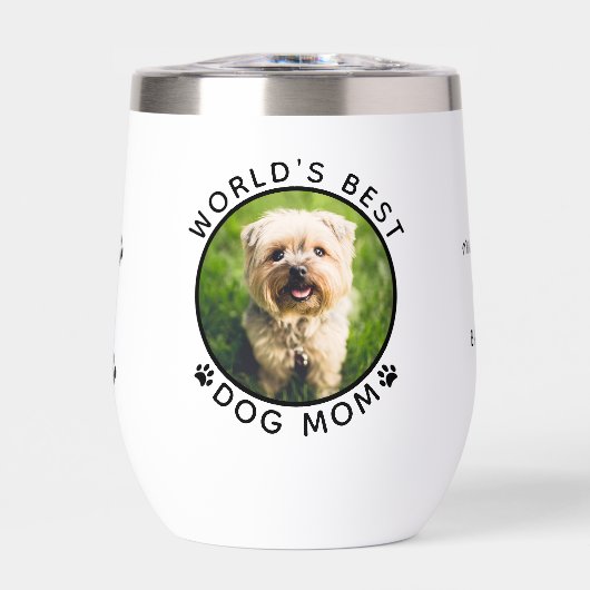 World's Best Dog Mom Custom Pet Name Photo (正面)