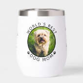 World's Best Dog Mom Custom Pet Name Photo (背面)