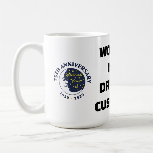 World's Best Drive In Customer Mug コーヒーマグカップ (左)
