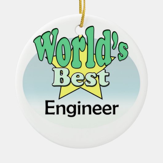 World's best Engineer セラミックオーナメント (正面)