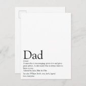 World's Best Ever Dad, Daddy, Father Definition ポストカード (正面/裏面)