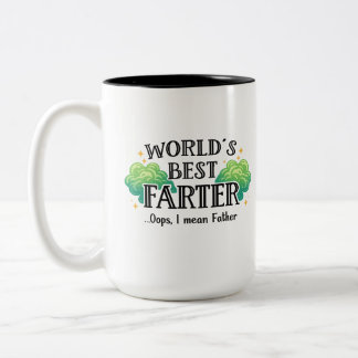 World's Best Farter Mug Gift for Dad Father's Day  ツートーンマグカップ