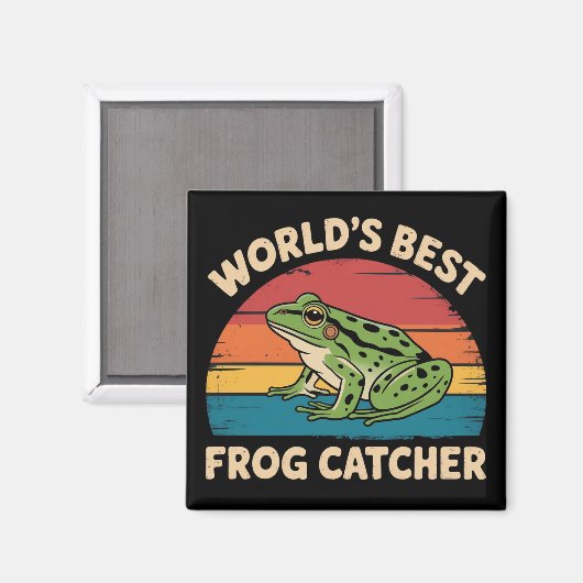 World's Best Frog Catcher Funny Meme Sarcastic マグネット (正面/裏面)