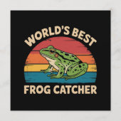 World's Best Frog Catcher Funny Meme Sarcastic 招待状 (正面)