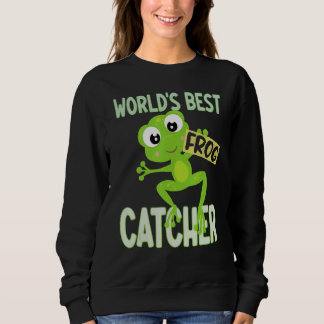 World's Best Frog Catcher Tees Boys Girls Kids Fro スウェットシャツ