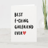 Worlds Best Girlfriend Ever Card カード (正面)