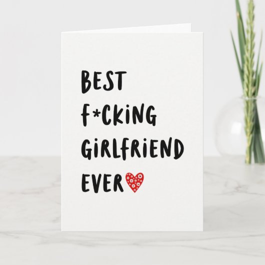 Worlds Best Girlfriend Ever Card カード (正面)