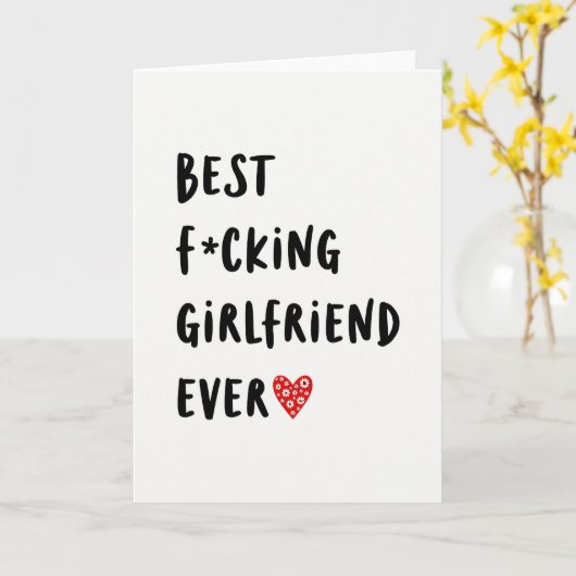 Worlds Best Girlfriend Ever Card カード (黄色い花)