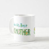 World's Best Godmother Cute Fairytale style Gift  コーヒーマグカップ (正面左)