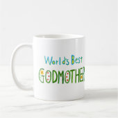 World's Best Godmother Cute Fairytale style Gift  コーヒーマグカップ (左)