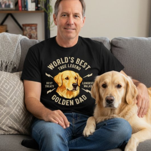 World's Best Golden Retriever Dad Tシャツ