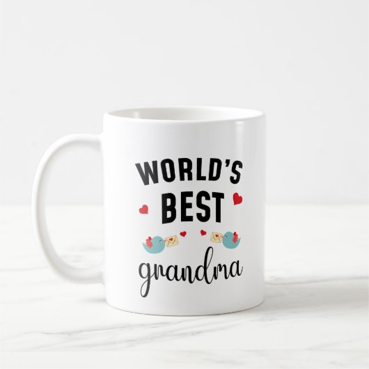 World's Best Grandma Cute Gift for Grandma コーヒーマグカップ (左)