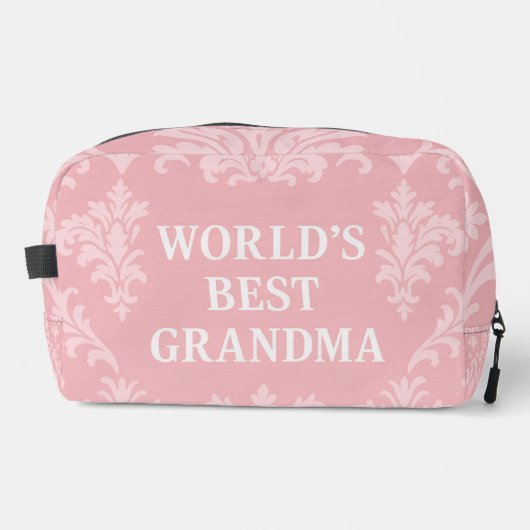World's Best Grandma Elegant Soft Pink White ドップキット (正面)