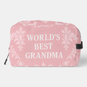 World's Best Grandma Elegant Soft Pink White ドップキット (裏面)