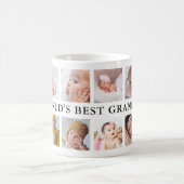 World's Best Grandpa 12 Photo Black And White コーヒーマグカップ (中央)