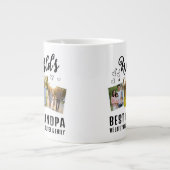 World's Best Grandpa Custom 3 Photo Collage ジャンボコーヒーマグカップ (正面)